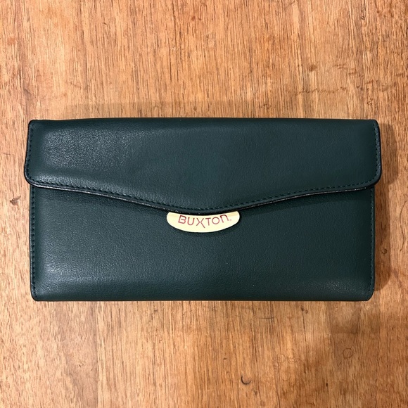 NWT Buxton Dark Green Women's Wallet Vintage - Picture 2 of 14
